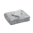 thumbnail image 3 of Home Soft Things Ashley Brushed Faux Fur Throw Blanket with Sherpa Back Soft Cozy Fluffy Fluzzy Lightweight Throw - Grey - 50" x 60", 3 of 6