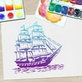 thumbnail image 5 of DIY Sailboat Stencil Template Nautical Ship Stencil 11.8×11.8inch with Paint Brush Large Boat Sea Wave Pattern Reusable Stencil DIY Sailboat Craft Wall Wood Canvas Paper DIY, 5 of 8