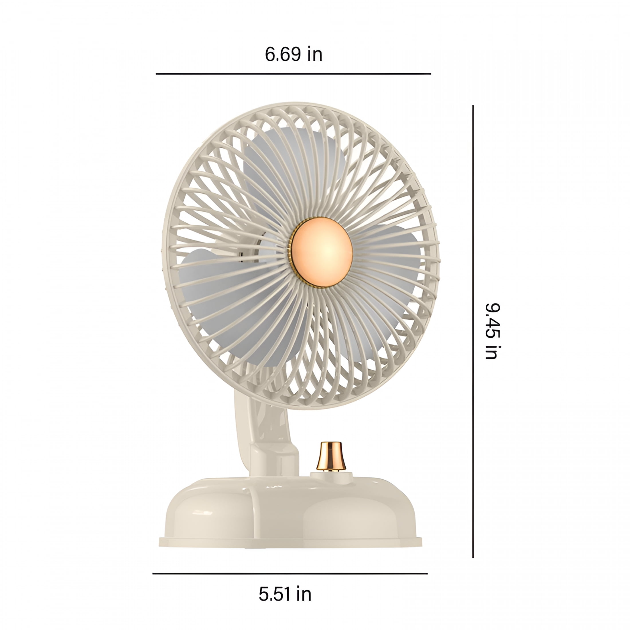 HIBIBUD Oscillating Vintage Fan, Metal Retro Table Top Fan, Adjustable Head Tilt, Quiet 4 Speeds Plug-In Desk Fan for Bedroom Home Office & Kitchen