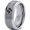Grey Bevel Tungsten, variant on Tungsten Texas The Lone Star State Longhorn Band Ring 8mm Men Women Comfort Fit Gray Step Bevel Edge Brushed Polished