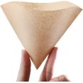 thumbnail image 2 of Paquete de 100 filtros de café de papel desechables sin blanquear en forma de V para V60, 2 of 5
