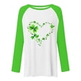 thumbnail image 4 of Plus Size Women's St. Patrick's Day Themed Printed Pullover Raglan Sleeve Round Neck Shirt, 4 of 5