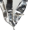 thumbnail image 4 of DecMode Silver Stainless Steel Metal Leaf Slim Wall Sconce with Hammered Design, 4 of 9