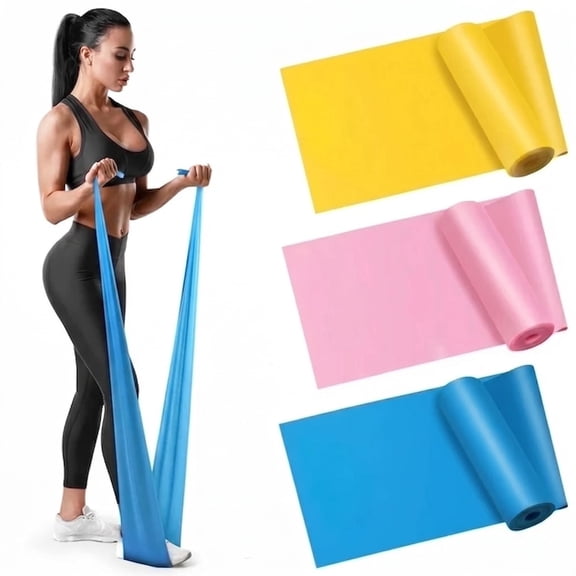 3 Pack Latex-Free Elastic Resistance Bands, Multipurpose Stretch Workout Bands for Yoga, Pilates, Physical Therapy & Strength Training