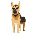 thumbnail image 5 of Maceta decorativa de perro pastor alemán en madera, ideal para jardín, patio o interior del hogar. Diseño único y detallado, perfecto para amantes de los perros. Adecuada para uso interior y, 5 of 5