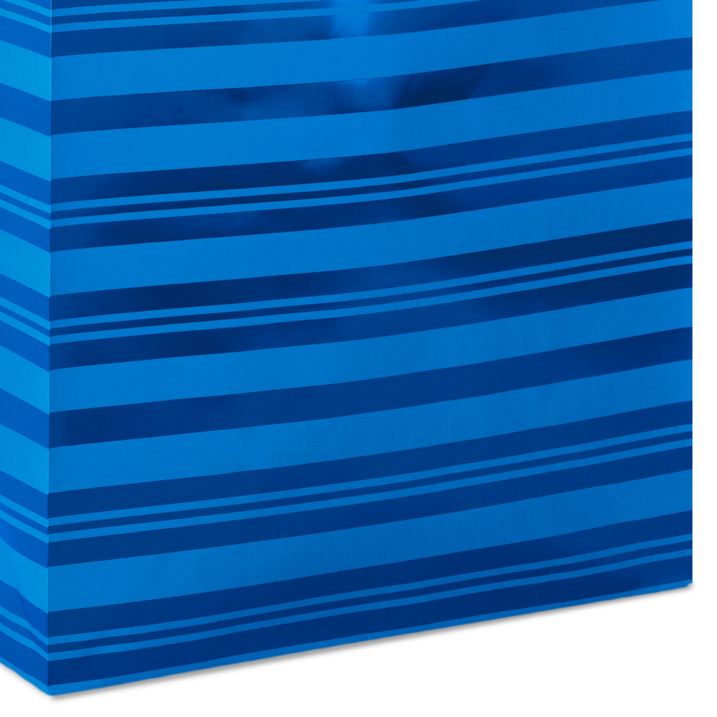 Hallmark Oversized 14.75 in. Gift Bag (Blue Foil Stripes)