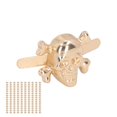 thumbnail image 3 of Skull Rivets, Surfaces Plating Treatment Skull Prong Stud Fashionable Corrosion Resistant Wide Applications Zinc Alloy 150Pcs Beautiful  For Belts ANGGREK Oro, 3 of 7