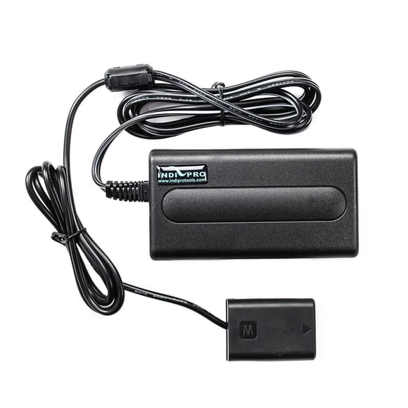 Fuente de Alimentación AC IndiPRO 8V, 3A con Batería Falsa Tipo NP-FW50 | Alimenta Dispositivos Serie a7 | Proporciona Energía Continua | Compatible con 100 a 240 VAC | Cable de 2,4 m de Longitud