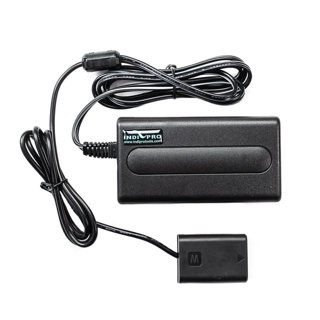 Fuente de Alimentación AC IndiPRO 8V, 3A con Batería Falsa Tipo NP-FW50 | Alimenta Dispositivos Serie a7 | Proporciona Energía Continua | Compatible con 100 a 240 VAC | Cable de 2,4 m de Longitud