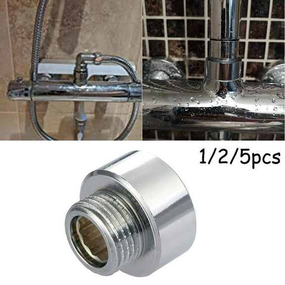 Brass Pipe Fitting,Adapter 3/4鈥?Female Thread x 1/2鈥?Male Threaded Connector,Shower Hose Connector, Garden Hose to Shower adapter,Chrome