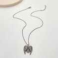 thumbnail image 4 of Collar de alas de moda coreana JAMW Diseño de lujo de luz femenina Temperamento versátil Colgante de cadena de clavícula de circón con microincrustaciones juego de 3 piezas dorado plateado negro, 4 of 5