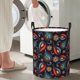thumbnail image 5 of Fotbe Paisley1 Cesto de Ropa con Asas, Cesto Impermeable de Gran Capacidad, Bolsa de Lavado para Dormitorio, Cesto de Ropa con Ruedas y Asas-Small, 5 of 6