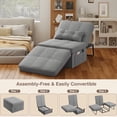 thumbnail image 2 of Chair Bed, Lofka Convertible Recliner Single Sofa Bed, Free Installation, 730 lbs, Light Gray, 2 of 8