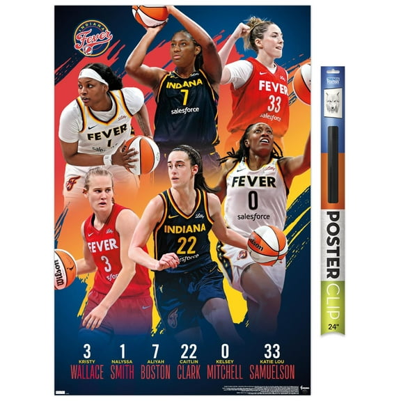 WNBA Indiana Fever -Team 24 Wall Poster, 22.375" x 34"