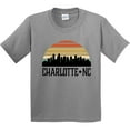 thumbnail image 3 of Inktastic Charlotte North Carolina Skyline Youth T-Shirt, 3 of 5