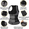 thumbnail image 7 of MISS MOLY Women's Workout Waist Trainer Vest Zipper Body Shaper with Adjustable Belts Underbust Corset Neoprene Sauna Sweat Suit, 7 of 7