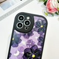 thumbnail image 2 of for iPhone 13 Pro Max Case, Cute Pattern Purple Floral, Screen Protector Camera Protection Lens Lanyard Shockproof Phone Case for Girls Women, 2 of 6