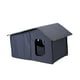 thumbnail image 4 of Casa para gatos de exterior, resistente a la intemperie, acogedora, para las cuatro estaciones, desmontable y cálida. Gris, 4 of 9