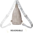 thumbnail image 4 of Sling Bag for Women Crossbody Purse Vegan Leather Fanny Pack Chest Bag Camel Brown, 4 of 5