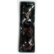 Judaica Kingdom TB-MEZ-S71 Black and White with Tomato Marbled Mezuzah