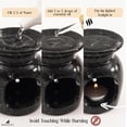 thumbnail image 6 of Radicaln Black Marble Oil Burner – 4" Handmade Wax Melt Warmer for Essential Oils, Aromatherapy, Scented Wax & Elegant Home Spa Room Décor, 6 of 7