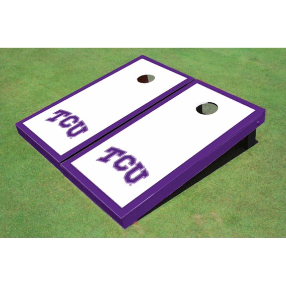 Texas Christian University "TCU" Purple Matching Border Cornhole Boards