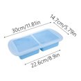 thumbnail image 2 of BotaniNest Silicone Freezer Tray With Lid 2 Compartment Food Storage Container Freezer Tray For Ice Cubes Baby Food Meal Prep Microwave & Dishwasher, 2 of 5