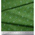 thumbnail image 2 of Soimoi Green Rayon Fabric Spiral & Dots Printed Fabric 1 Yard 42 Inch Wide, 2 of 3