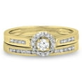 thumbnail image 3 of Dazzlingrock Collection 0.50 Carat (ctw) 14K Round Diamond Halo Style Bridal Engagement Ring Set 1/2 CT, Yellow Gold, Size 4.5, 3 of 4
