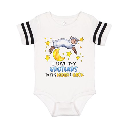 

Inktastic I Love my Brothers to the Moon and Back Cute Sheep Gift Baby Boy or Baby Girl Bodysuit