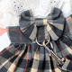 thumbnail image 3 of Vestido para perros con correa para perros, vestidos para perros pequeños, cachorros, gatos, vestidos de verano para perros, faldas con lazo, encaje a cuadros de vaquero MFZFUKR CPB-DE-LYY1946-4, 3 of 5
