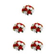 thumbnail image 1 of kurtrusly 1/2/3/5 Roses en Plastique d'Allure Réaliste avec Base pour un Affichage Captivant avec du Plastique Est Rouge 5PCS, 1 of 6