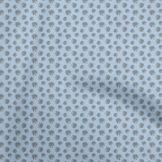 oneOone Cotton Jersey Light Blue Fabric Asian Block Craft Projects Decor Fabric Printed By The Yard 58 Inch Wide
