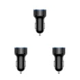 thumbnail image 4 of Sidaley de pantalla de dígitos de coche 3.1A Protección de sobrecorriente portátil Adaptador de carga USB dual para enchufe de encendedor Negro 3piezas, 4 of 6