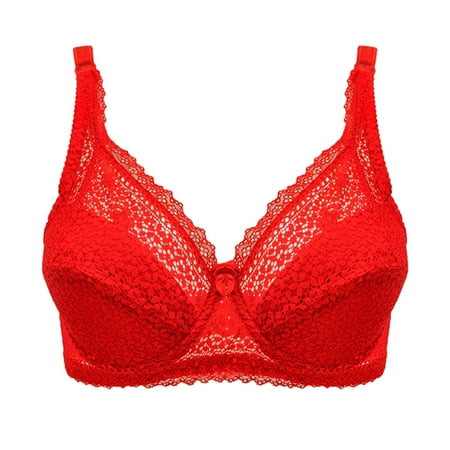 

eczipvz Womens Lingerie with String Quick Dry Underwear Bras Size Fitness Running L Shockproof Woman Red 80C/D