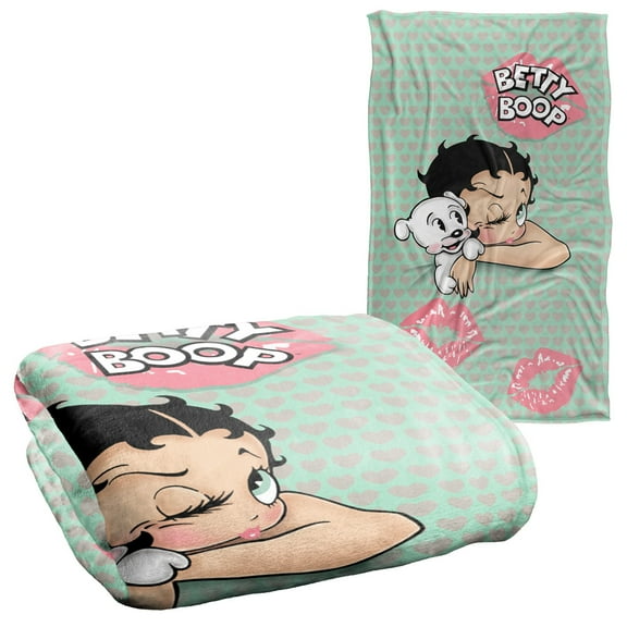 Betty Boop Goodnight Kiss Silky Touch Super Soft Throw Blanket 36" x 58"