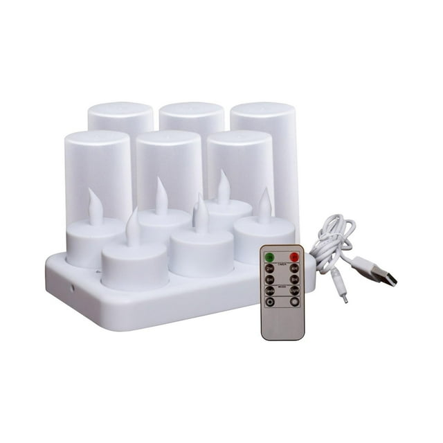 Ohufall Rechargeable Tea Lights Flameless Candles With Remote LED Candles With Timer Battery Operated Candles For Home Decor Flameless Centerpiece Table Decorations LED Candle Lights Fake Candles
