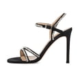 thumbnail image 3 of XYD Women Graceful Rhinestones Open Toe Sandals Ankle Strap Adjustable Buckle Stiletto High Heel Dressy Shoes Size 7.5 Black, 3 of 4