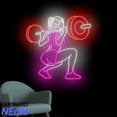 thumbnail image 3 of Handmadetneonsign Gym Club Neon Sign, Gymer Led Sign, Weightlifting Neon Light, Barbell Wall Decor 91736, 3 of 5