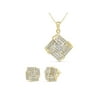 JewelersClub 1.00 Carat T.W. White Diamond 14k Gold Over Silver 2-Piece Jewelry Set