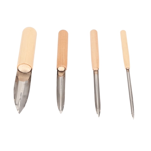Juego De Herramientas De Corte De Cuero, 4 Piezas De Herramientas De Tallado Ligeras A Prueba De Herrumbre Para Tallado Artesanal Para Escultura De Arcilla