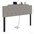 thumbnail image 2 of Costway Headboard for Queen and Full Size Bed, Rivet Tufted Upholstered Head Board Gray, 2 of 11