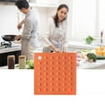 thumbnail image 4 of serony Silicone Heat Insulation Pad Silicone Pot Holders Multi-Purpose Hot Pads Non-slip Coasters for Table Kitchen Countertop Red, 4 of 8
