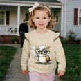 thumbnail image 3 of Yuyamidu Toddler Girl Owl Sweatshirt Fall Ruffle Long Sleeve Top Size 2T 3T Cute Animal Graphic Sweatshirts Lightweight Soft Everyday Clothes Playwear for School Outdoor Play, 3 of 8