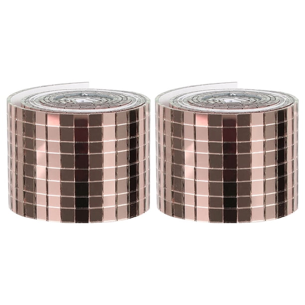 2 rollos adhesivos azulejos de mosaico espejo de vidrio pegatina de mosaico DIY pegatina de pared