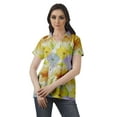 thumbnail image 2 of Moomaya Womens Wrap Style Shirt Tunic Cotton Casual Button Down Classic Collar Top, 2 of 6