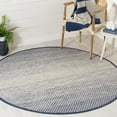 thumbnail image 2 of SAFAVIEH Montauk Vaughn Geometric Cotton Area Rug, Navy/Ivory, 4' x 4' Round, 2 of 8