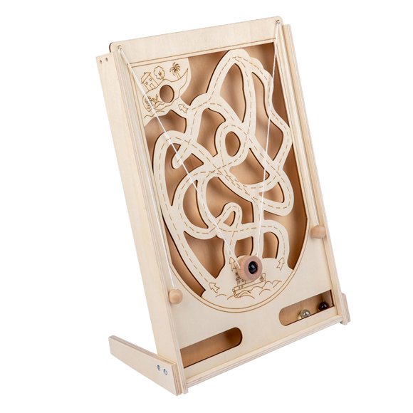 Esquirla Labyrinth Wood 3D Maze Toys Children Challenge Traditional Family Board Game A