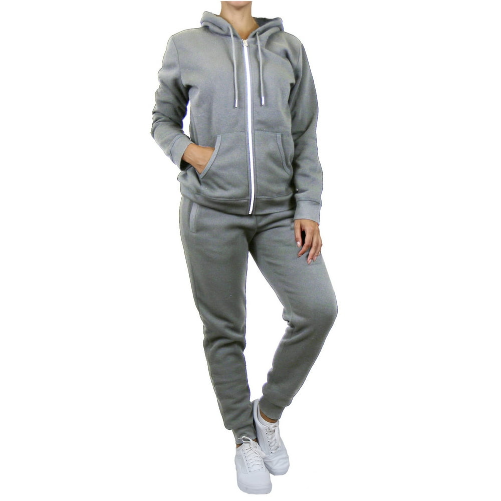 GBH - Womens Fleece Hoodie & Jogger Set - Walmart.com - Walmart.com