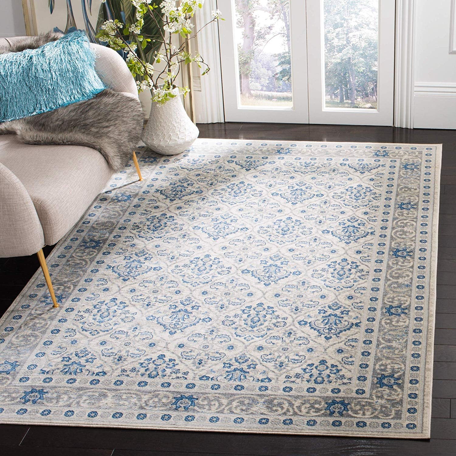 Safavieh Brentwood Collection Bnt G Light Grey And Blue Area X Rug Walmart Com